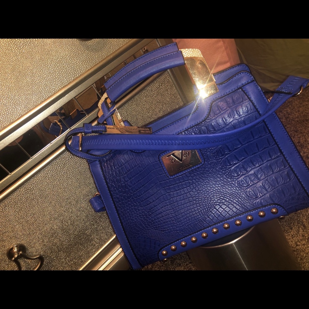 Blue Versace Handbag with strap